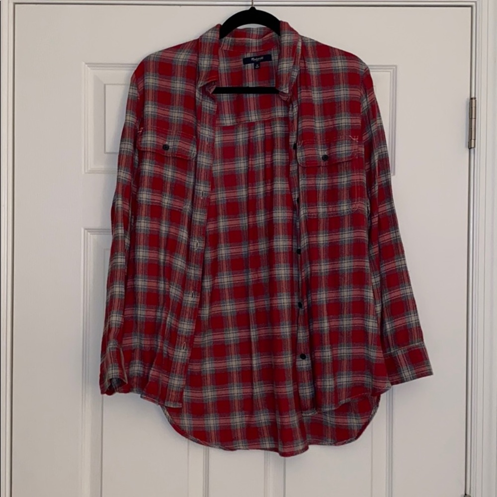 Madewell flannel boyfriend shirt